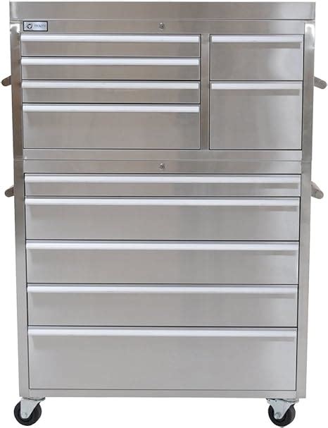 trinity 41 stainless steel tool box and roller cabinet|trinity tool storage bench.